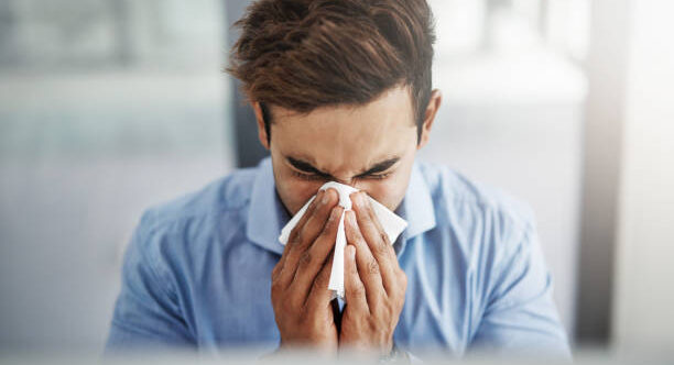 Nose block, headache, facial heaviness and pain??